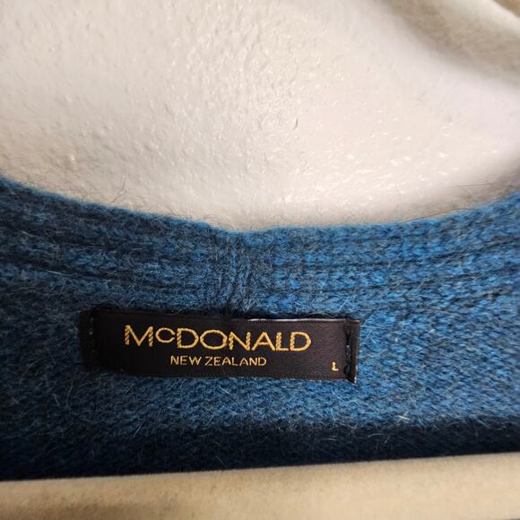 McDonald New Zealand Womens Wool Sweater Size L Classic Preppy Quiet Luxury Ivy - Picture 6 of 7